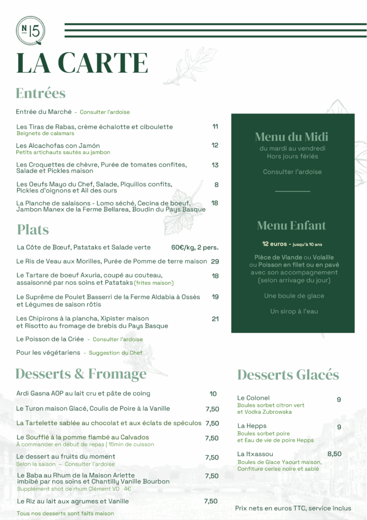 Carte Quai N15